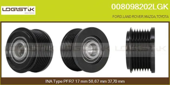Belt Pulley, alternator (008098202LGK)