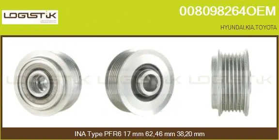 Belt Pulley, alternator (008098264OEM)
