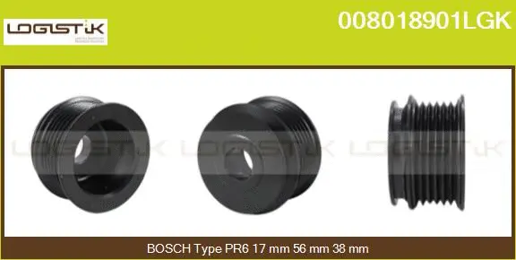 Belt Pulley, alternator (008018901LGK)