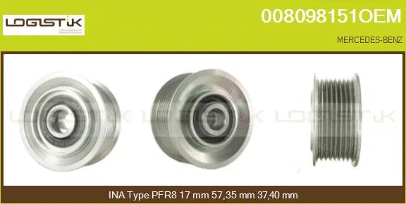 Belt Pulley, alternator (008098151OEM)