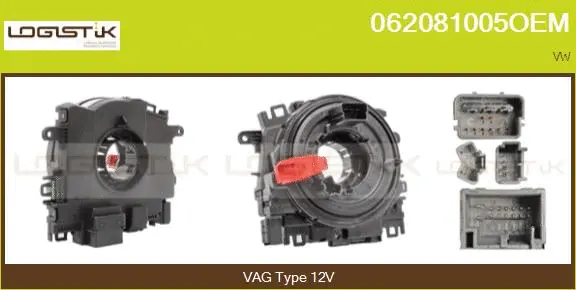 Clockspring, airbag (062081005OEM)