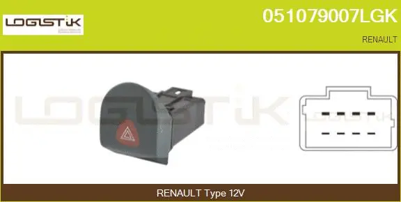 Hazard Warning Light Switch (051079007LGK)