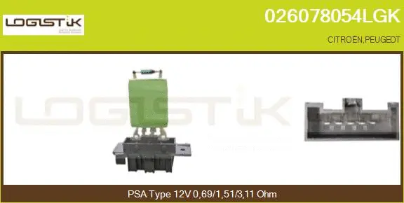 Resistor, interior blower (026078054LGK)