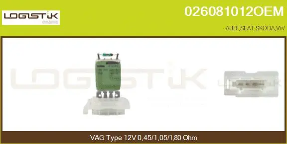 Resistor, interior blower (026081012OEM)