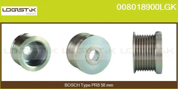 Belt Pulley, alternator (008018900LGK)