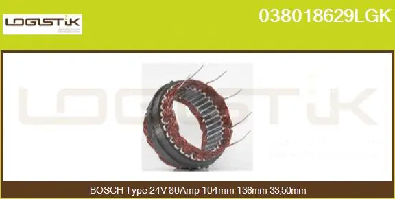 Stator, alternator (038018629LGK)