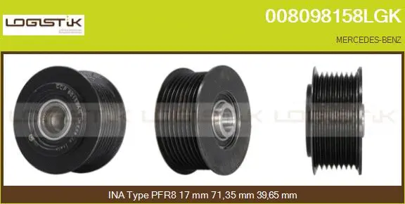 Belt Pulley, alternator (008098158LGK)