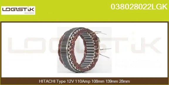 Stator, alternator (038028022LGK)