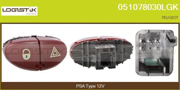 Hazard Warning Light Switch (051078030LGK)