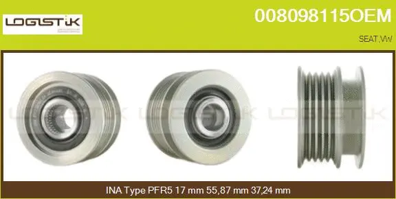 Belt Pulley, alternator (008098115OEM)