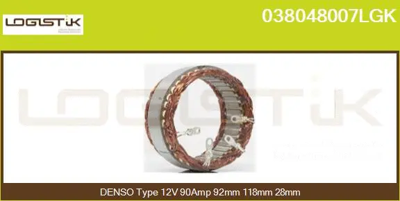 Stator, alternator (038048007LGK)