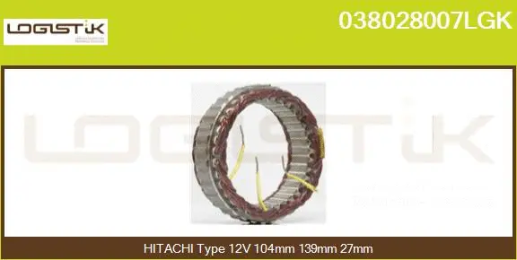 Stator, alternator (038028007LGK)