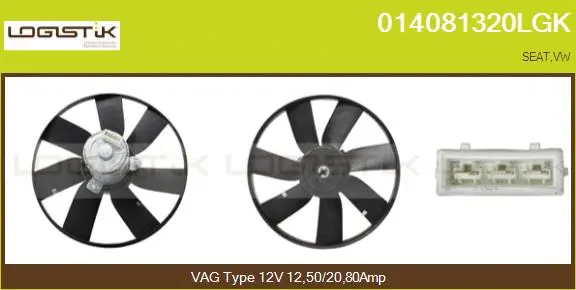 Fan, engine cooling (014081320LGK)
