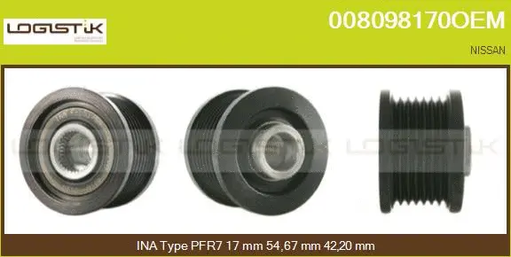 Belt Pulley, alternator (008098170OEM)