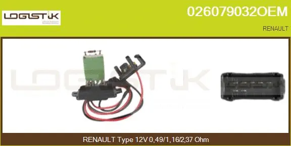 Resistor, interior blower (026079032OEM)