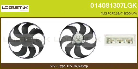 Fan, engine cooling (014081307LGK)