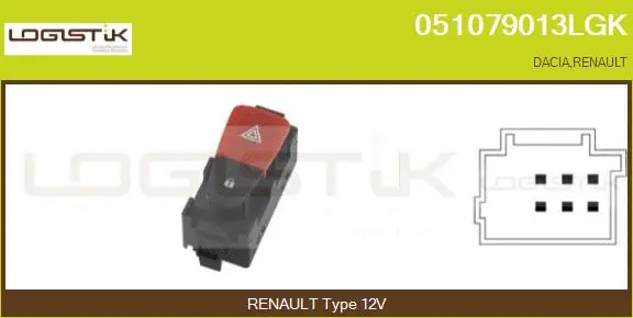 Hazard Warning Light Switch (051079013LGK)