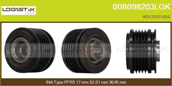 Belt Pulley, alternator (008098203LGK)