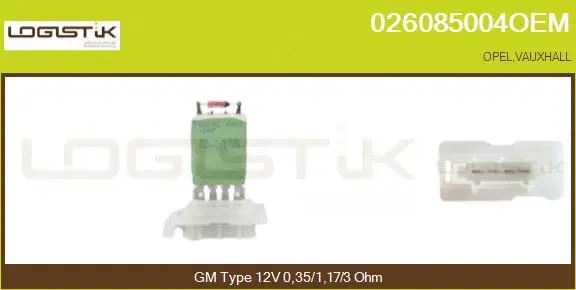 Resistor, interior blower (026085004OEM)