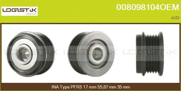 Belt Pulley, alternator (008098104OEM)