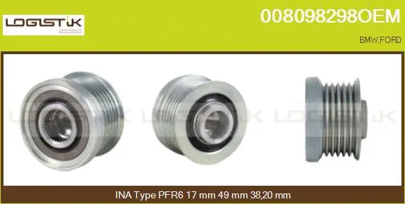 Belt Pulley, alternator (008098298OEM)