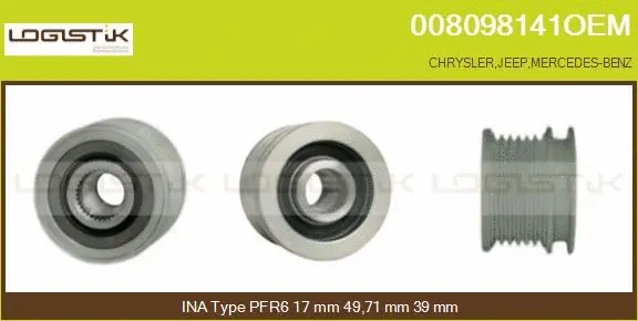 Belt Pulley, alternator (008098141OEM)