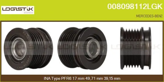 Belt Pulley, alternator (008098112LGK)