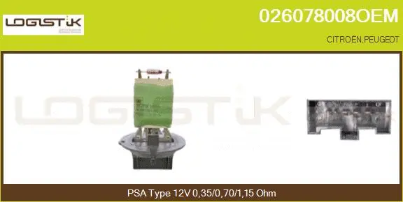 Resistor, interior blower (026078008OEM)