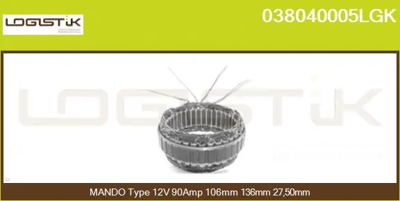 Stator, alternator (038040005LGK)