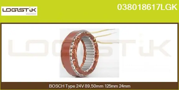 Stator, alternator (038018617LGK)