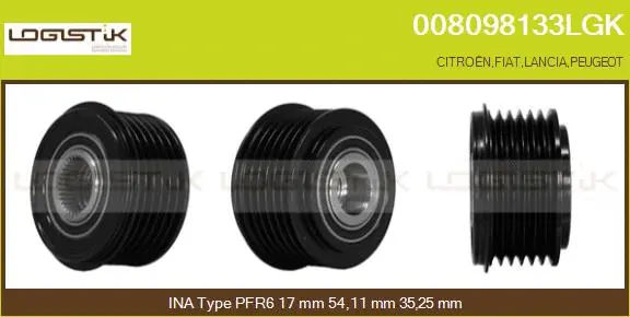Belt Pulley, alternator (008098133LGK)