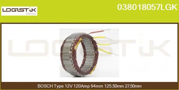 Stator, alternator (038018057LGK)