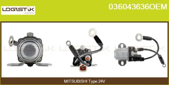 Solenoid Switch, starter (036043636OEM)