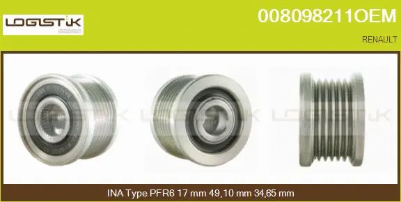 Belt Pulley, alternator (008098211OEM)