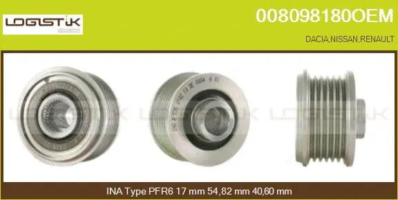 Belt Pulley, alternator (008098180OEM)