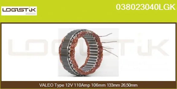 Stator, alternator (038023040LGK)