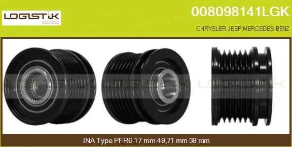 Belt Pulley, alternator (008098141LGK)