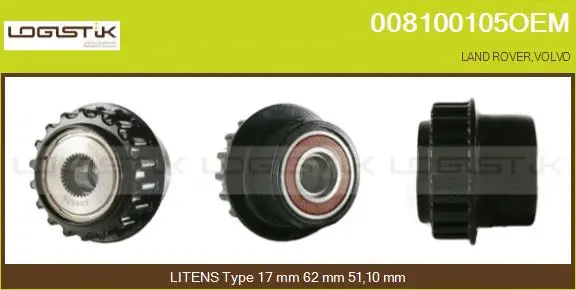Belt Pulley, alternator (008100105OEM)
