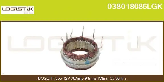 Stator, alternator (038018086LGK)