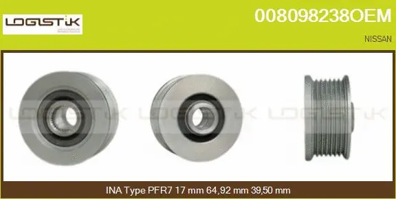 Belt Pulley, alternator (008098238OEM)