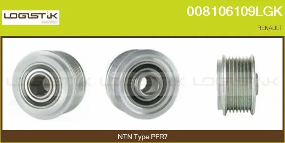 Belt Pulley, alternator (008106109LGK)