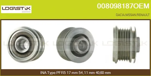 Belt Pulley, alternator (008098187OEM)