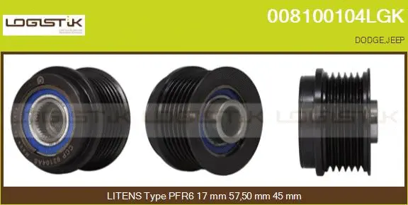 Belt Pulley, alternator (008100104LGK)