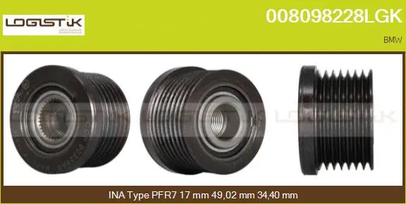Belt Pulley, alternator (008098228LGK)