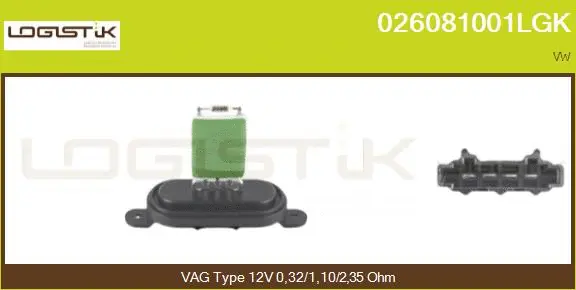 Resistor, interior blower (026081001LGK)