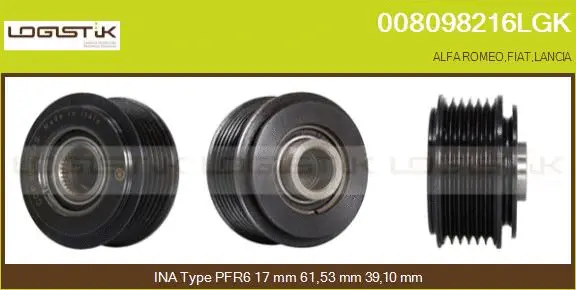 Belt Pulley, alternator (008098216LGK)