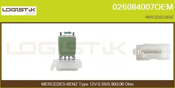 Resistor, interior blower (026084007OEM)