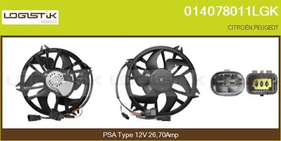 Electric Motor, radiator fan (014078011LGK)