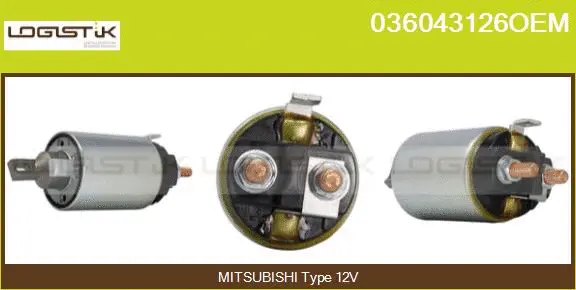 Solenoid Switch, starter (036043126OEM)