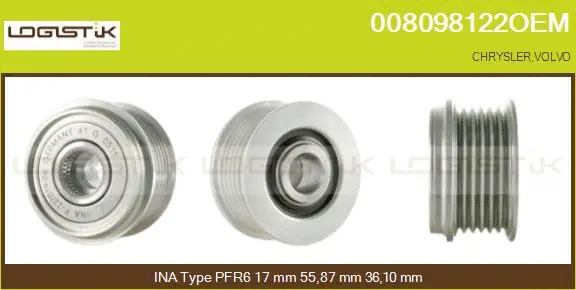 Belt Pulley, alternator (008098122OEM)